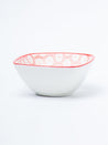 Red Ceramic Dish, Pack Of 3 - Geometric Pattern Serveware - 5