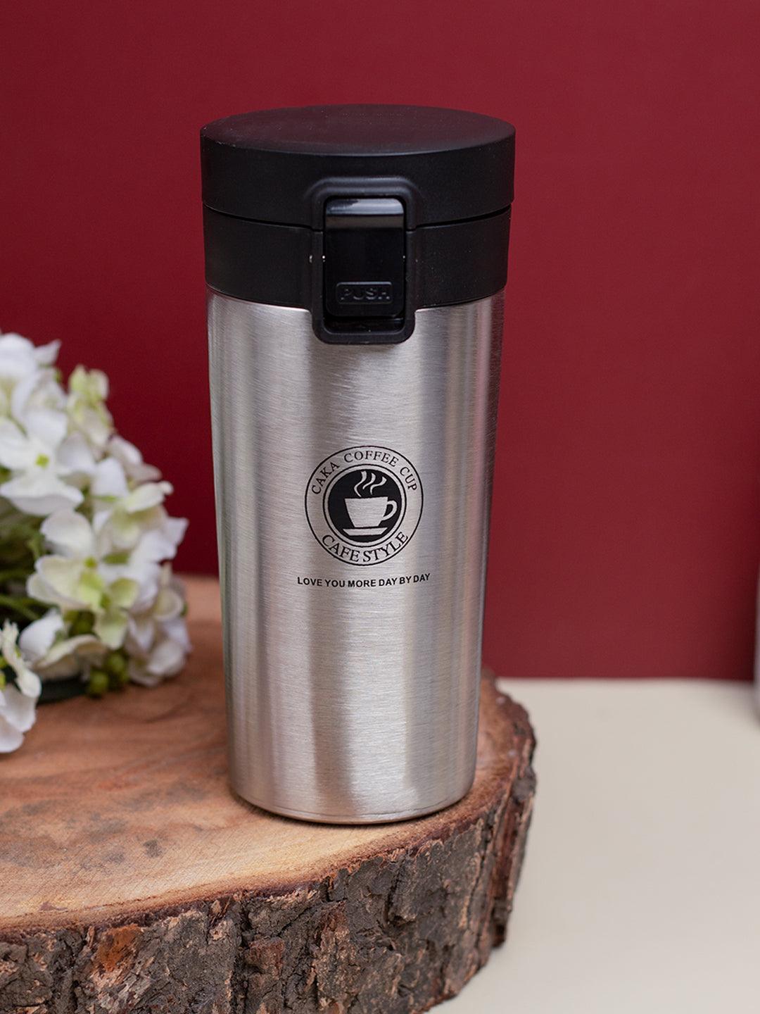 Silver Travel Mug With Lid - 350mL - MARKET 99