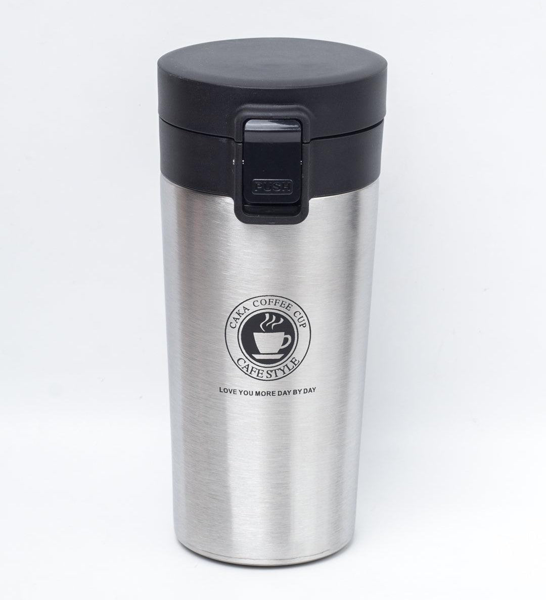 Silver Travel Mug With Lid - 350mL - MARKET 99