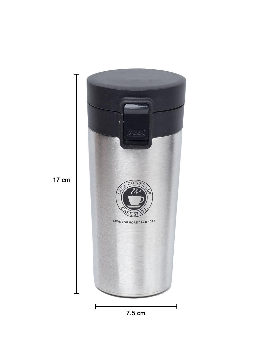Silver Travel Mug With Lid - 350mL - MARKET 99
