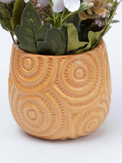 Stylish Pink Artificial Flower With Pot - 11.5 X 11.5 X 24Cm - 4