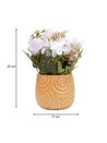 Stylish Pink Artificial Flower With Pot - 11.5 X 11.5 X 24Cm - 5