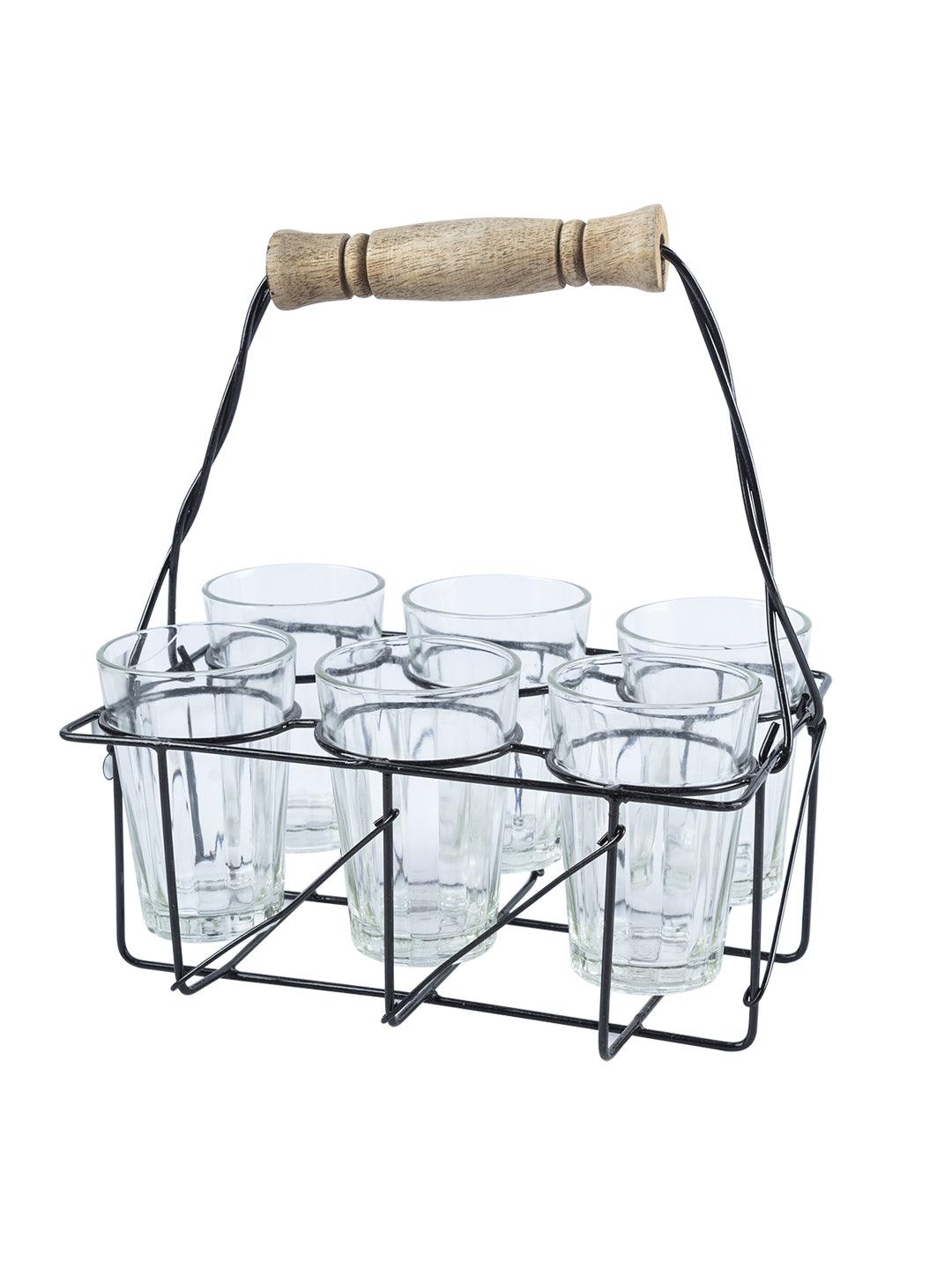 Black Tea Stand With Glasses