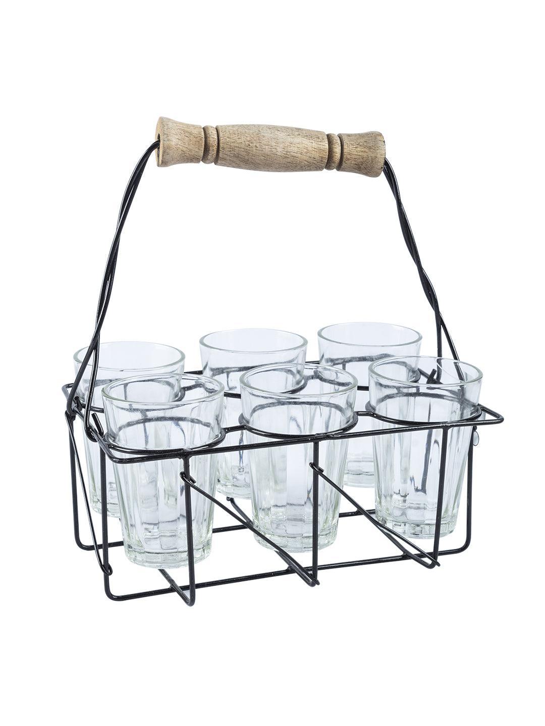 Black Tea Stand With Glasses