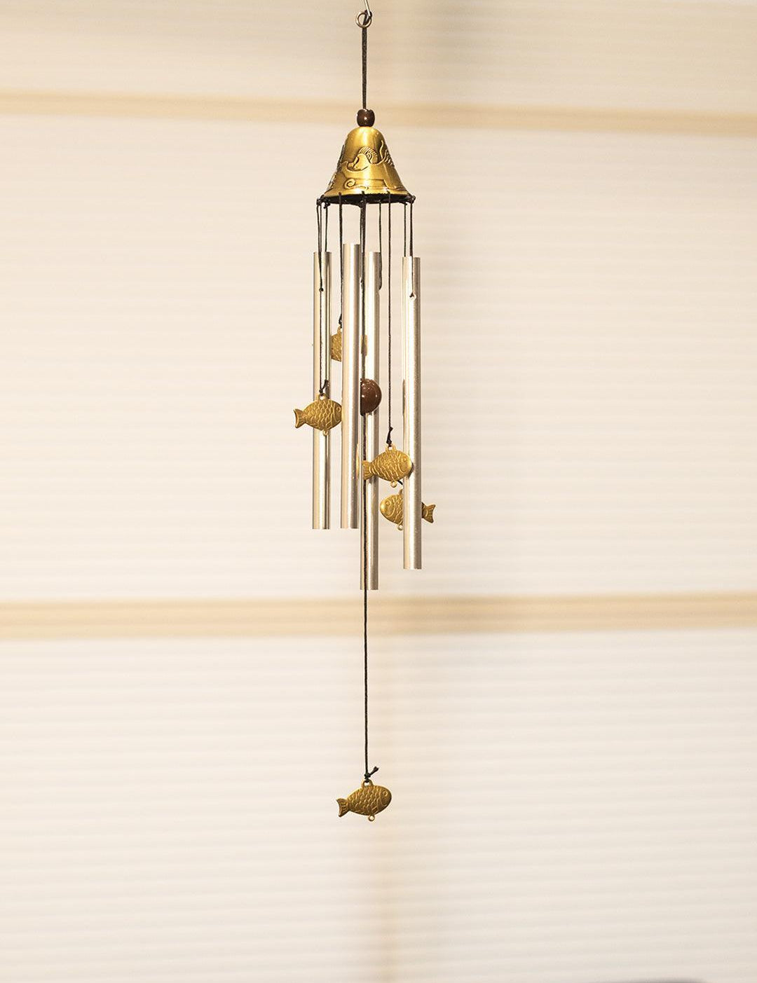 Unique Copper Decorative Wind Chime For Home - 7 X 7 X 53.5 Cm - 1
