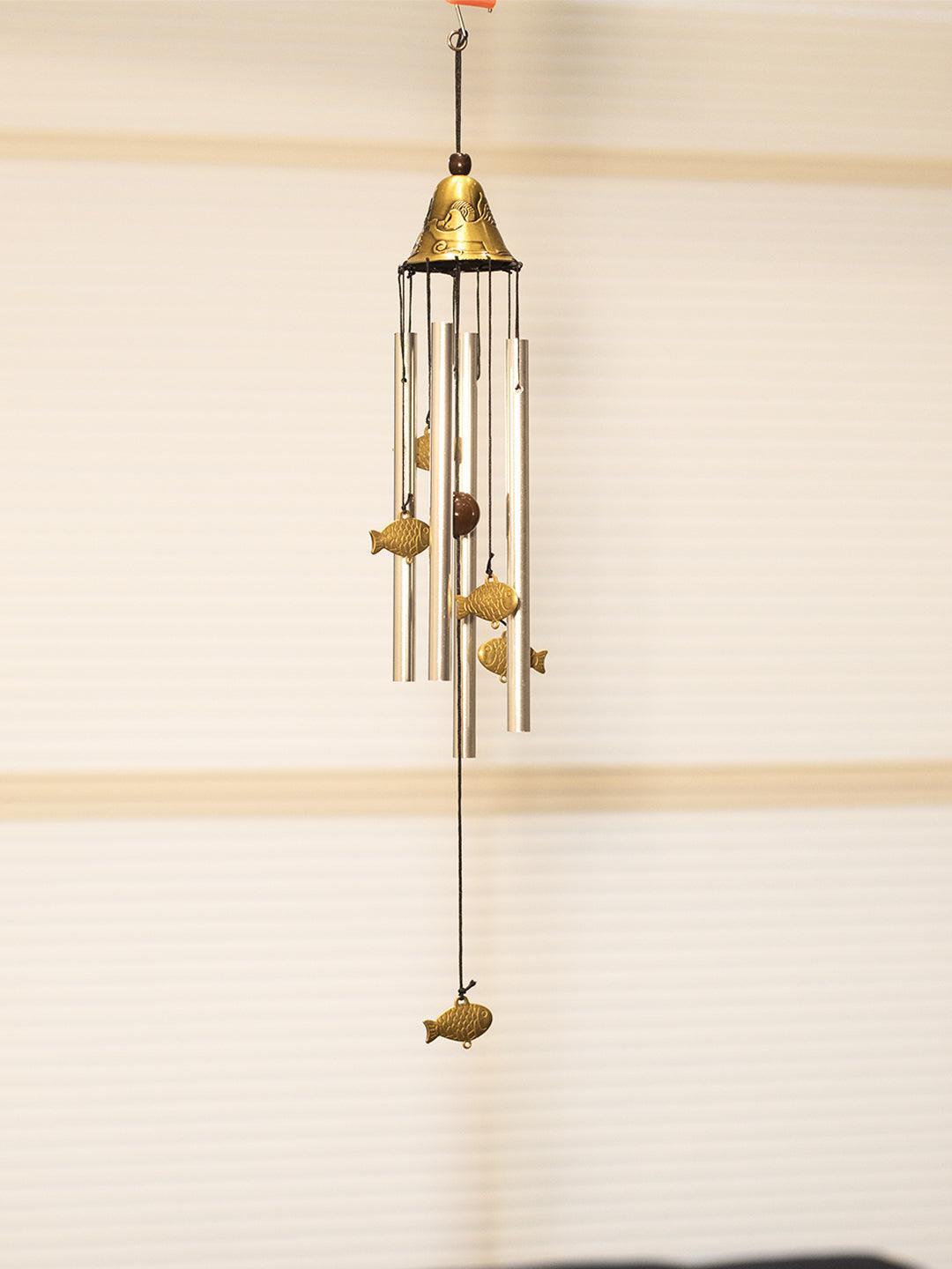 Unique Copper Decorative Wind Chime For Home - 7 X 7 X 53.5 Cm - 1