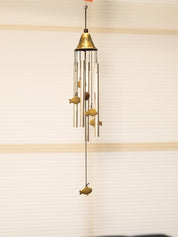 Unique Copper Decorative Wind Chime For Home - 7 X 7 X 53.5 Cm - 1
