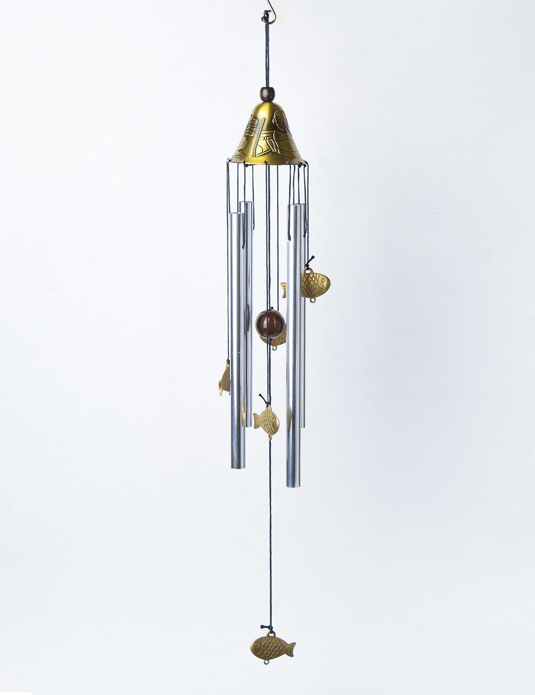 Unique Copper Decorative Wind Chime For Home - 7 X 7 X 53.5 Cm - 2