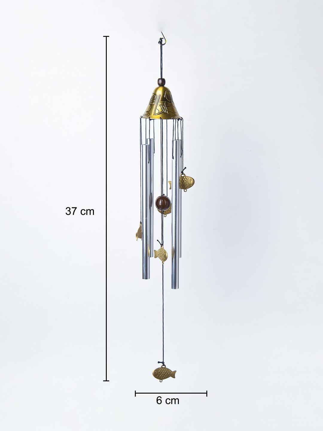 Unique Copper Decorative Wind Chime For Home - 7 X 7 X 53.5 Cm - 6