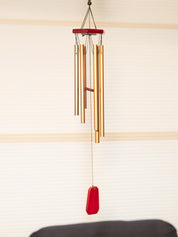 Unique Golden Decorative Wind Chime For Home - 9.5 X 9.5 X 64 Cm - 1