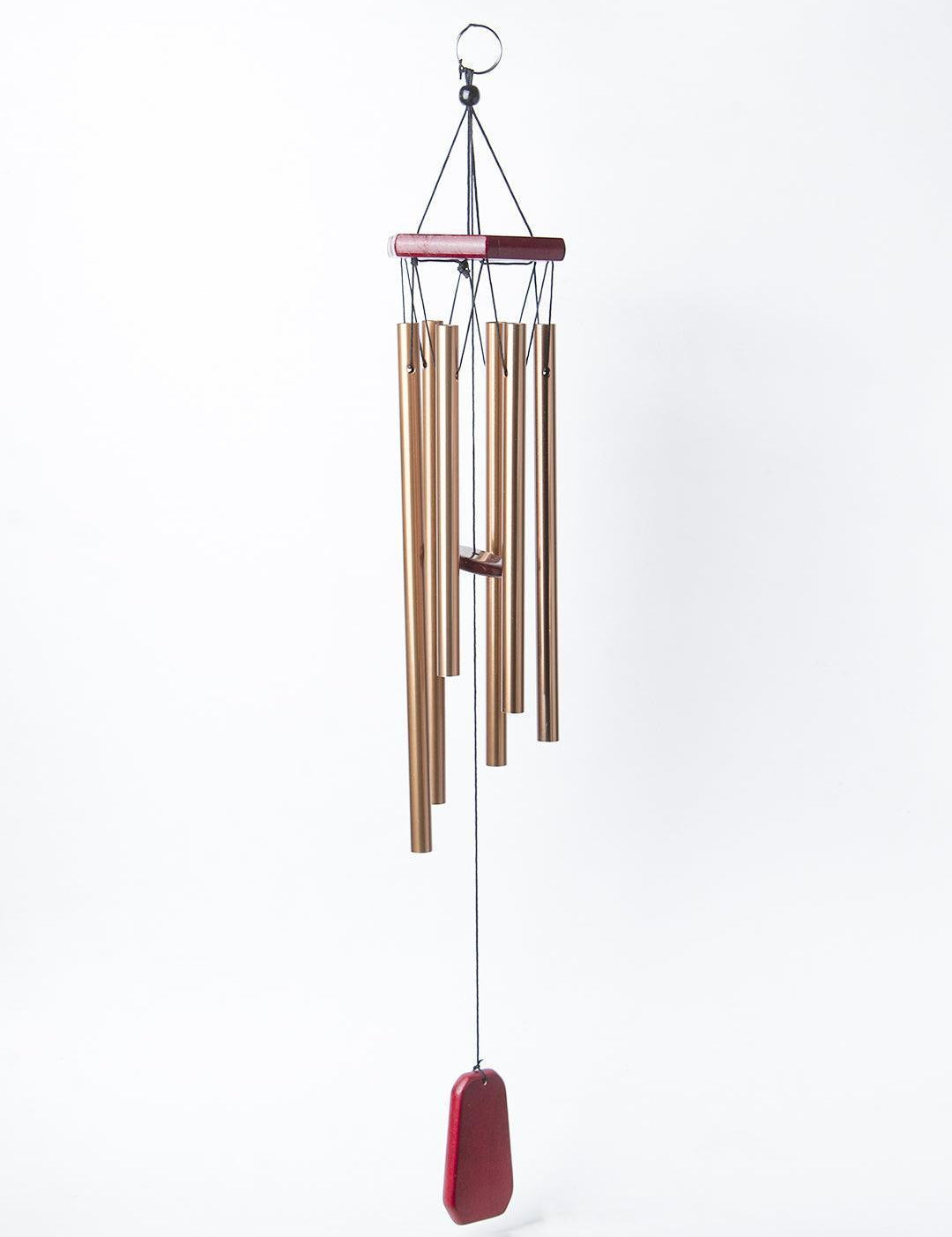 Unique Golden Decorative Wind Chime For Home - 9.5 X 9.5 X 64 Cm - 2