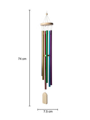 Unique Multicolor Decorative Wind Chime For Home - 8.5 X 8.5 X 74 Cm - 5