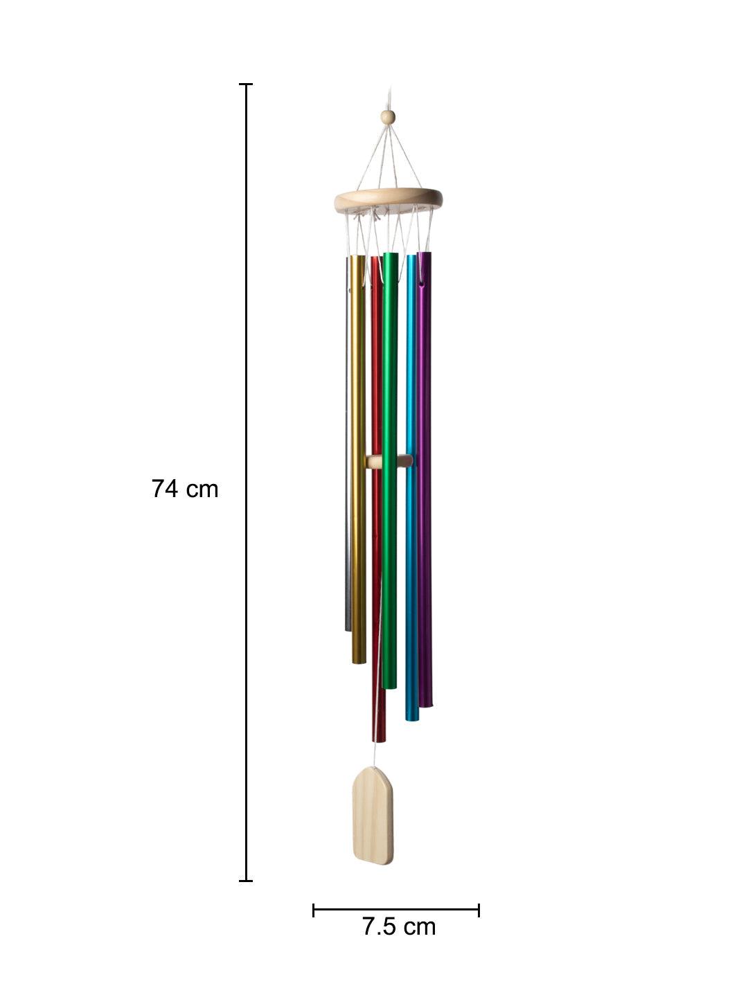 Unique Multicolor Decorative Wind Chime For Home - 8.5 X 8.5 X 74 Cm - 5