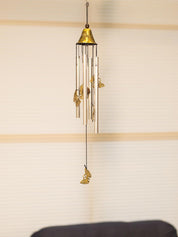 Unique Silver & Copper Decorative Wind Chime For Home - 7 X 7 X 53.5 Cm - 1