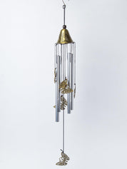 Unique Silver & Copper Decorative Wind Chime For Home - 7 X 7 X 53.5 Cm - 2