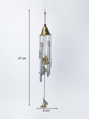 Unique Silver & Copper Decorative Wind Chime For Home - 7 X 7 X 53.5 Cm - 6