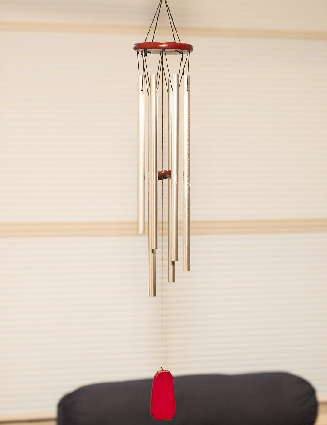 Unique Silver Decorative Wind Chime For Home - 10 X 10 X 76 Cm - 1
