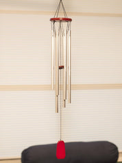 Unique Silver Decorative Wind Chime For Home - 10 X 10 X 76 Cm - 1