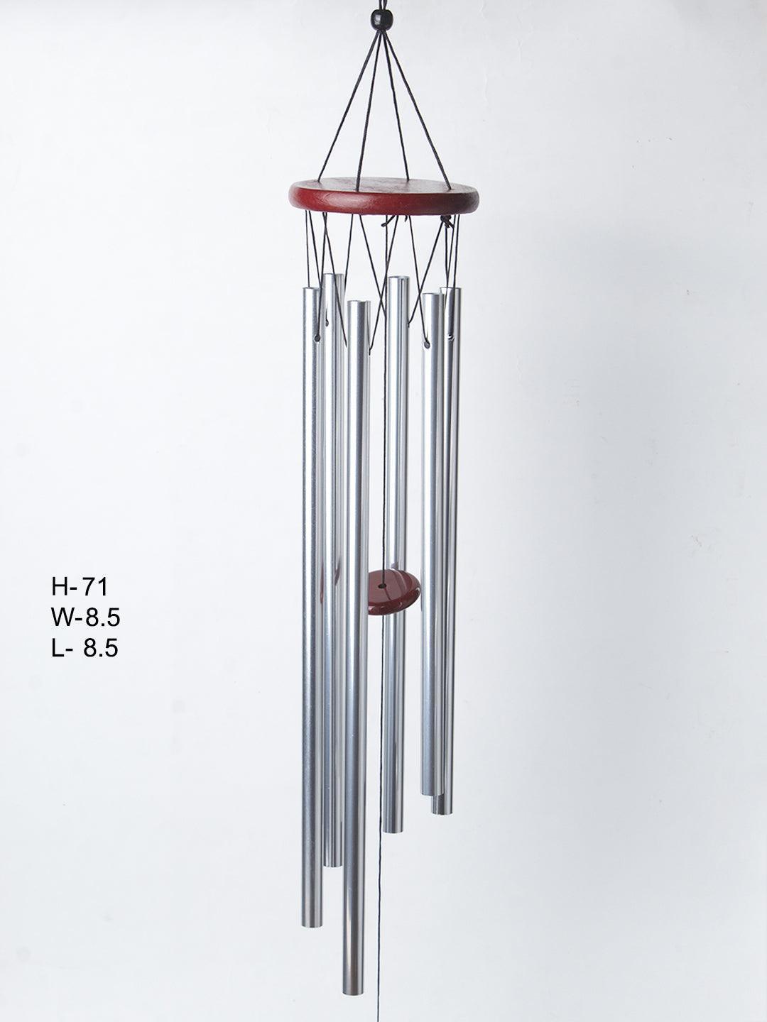 Unique Silver Decorative Wind Chime For Home - 10 X 10 X 76 Cm - 5