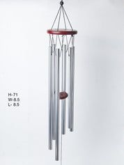 Unique Silver Decorative Wind Chime For Home - 10 X 10 X 76 Cm - 5