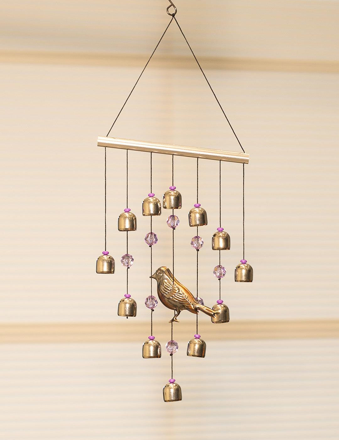Unique Silver Decorative Wind Chime For Home - 18 X 2 X 48 Cm - 1