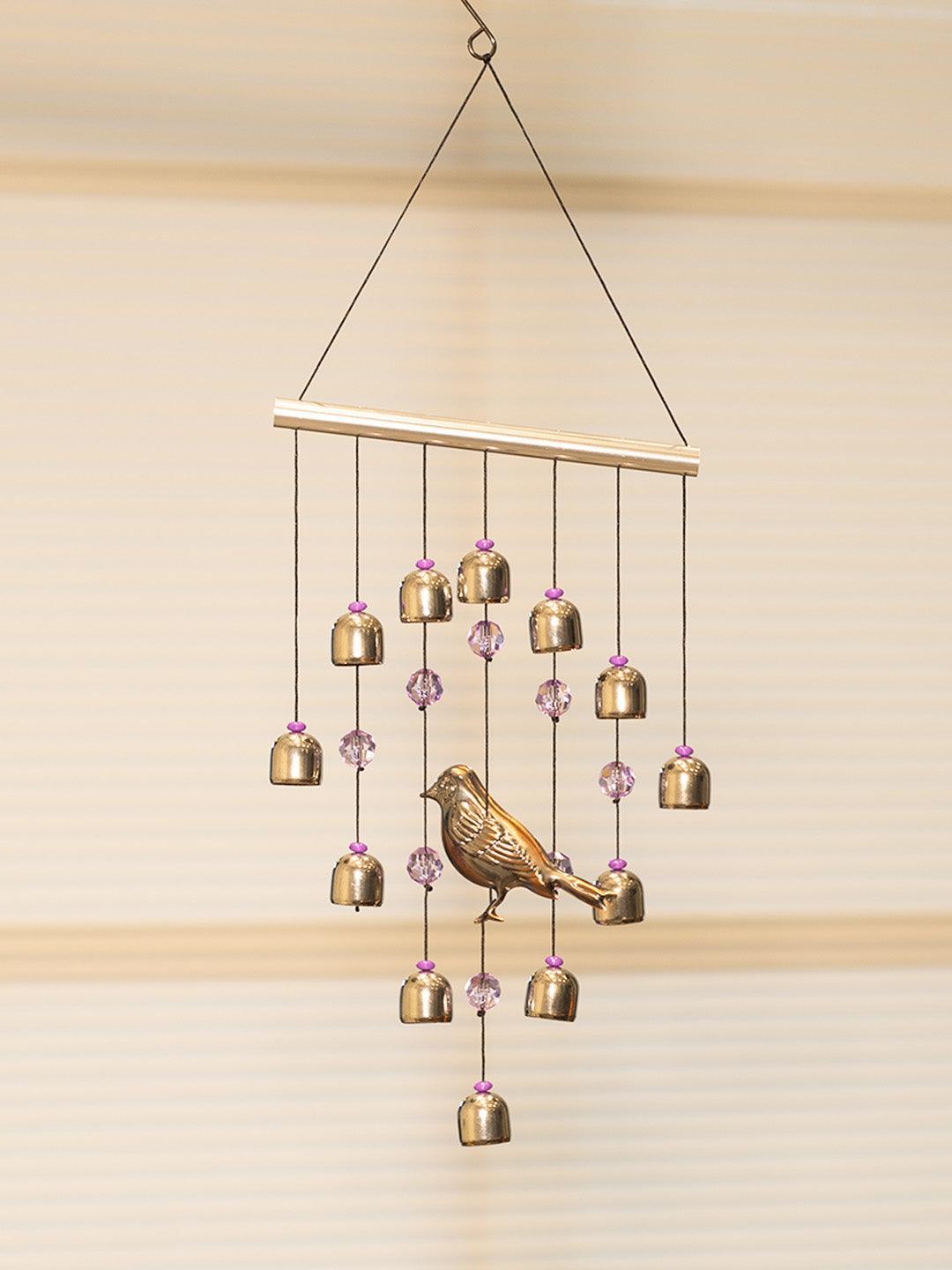 Unique Silver Decorative Wind Chime For Home - 18 X 2 X 48 Cm - 1