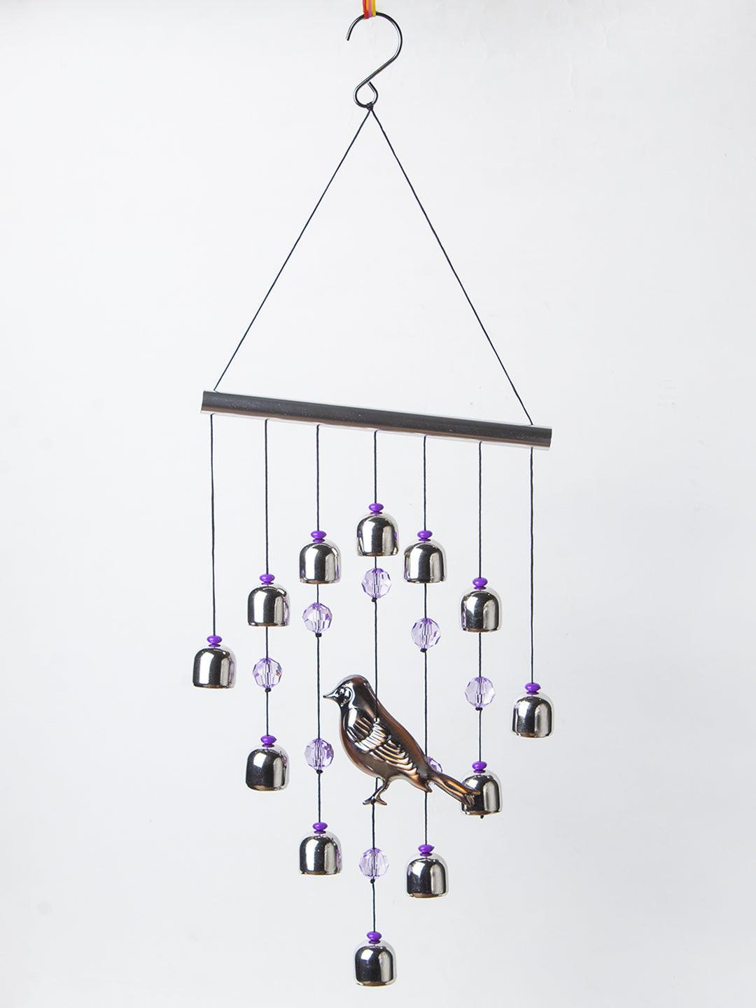 Unique Silver Decorative Wind Chime For Home - 18 X 2 X 48 Cm - 2