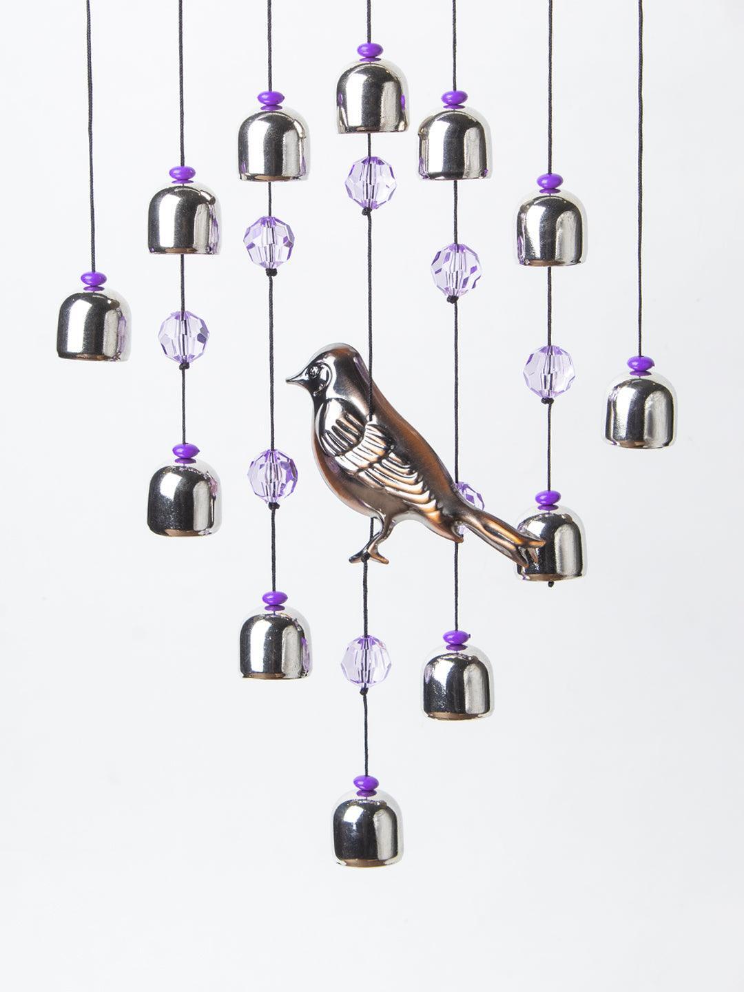 Unique Silver Decorative Wind Chime For Home - 18 X 2 X 48 Cm - 3