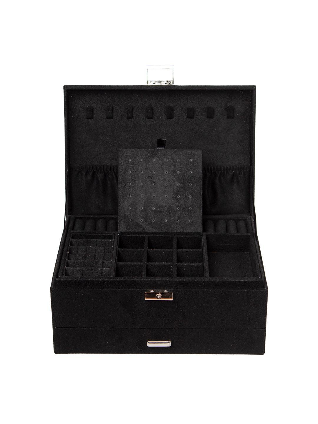 Velvet Black Jewelry Storage Organizer