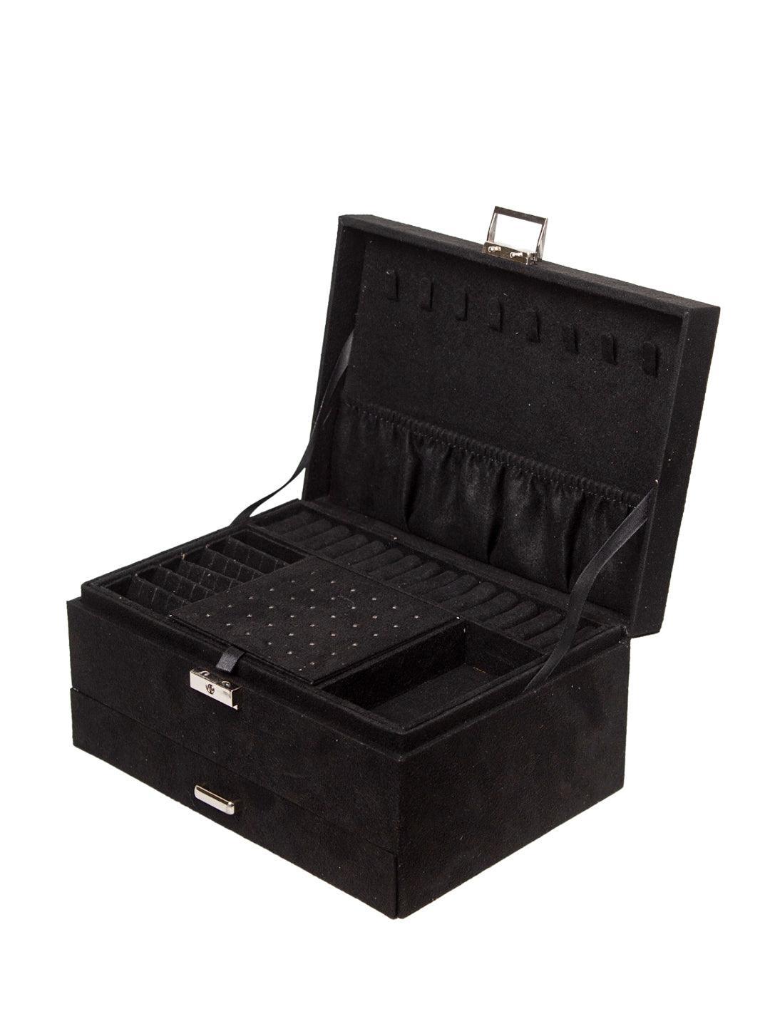 Velvet Black Jewelry Storage Organizer