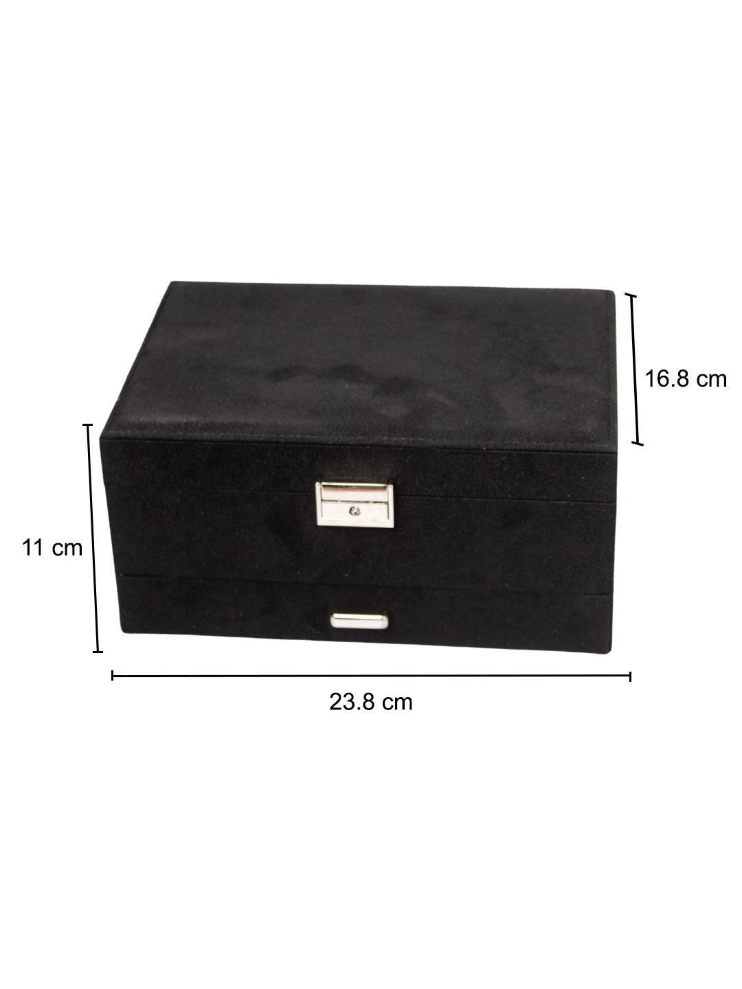 Velvet Black Jewelry Storage Organizer