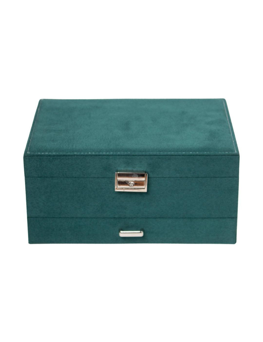 Velvet Green Jewelry Storage Organizer