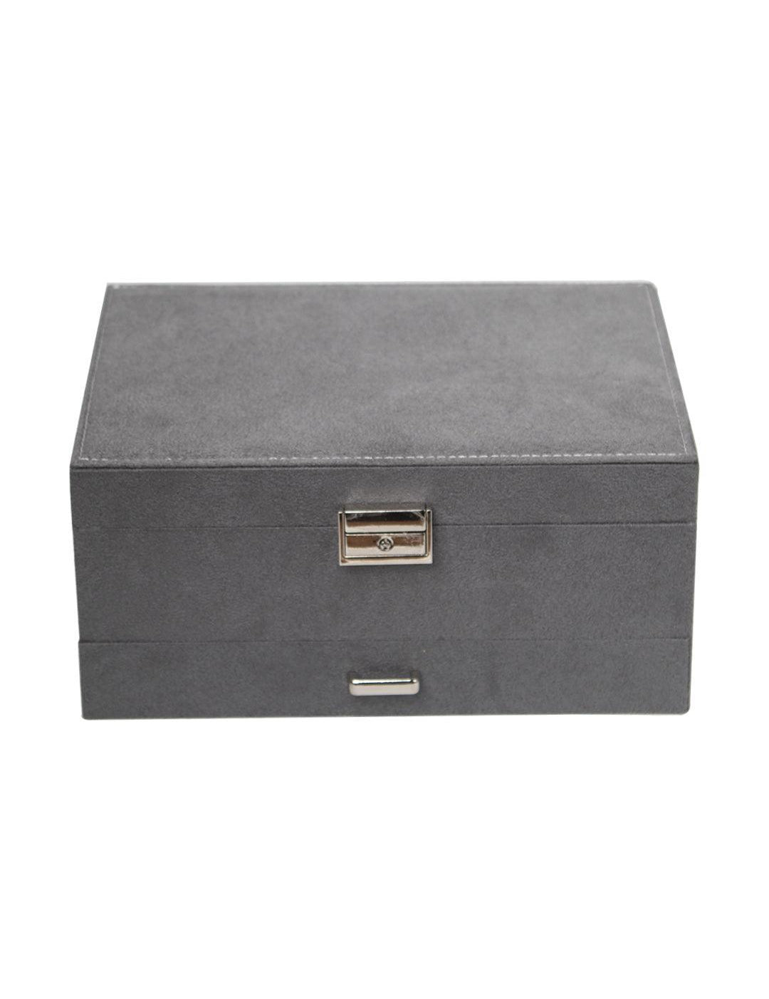 Velvet Grey Jewelry Storage Organizer