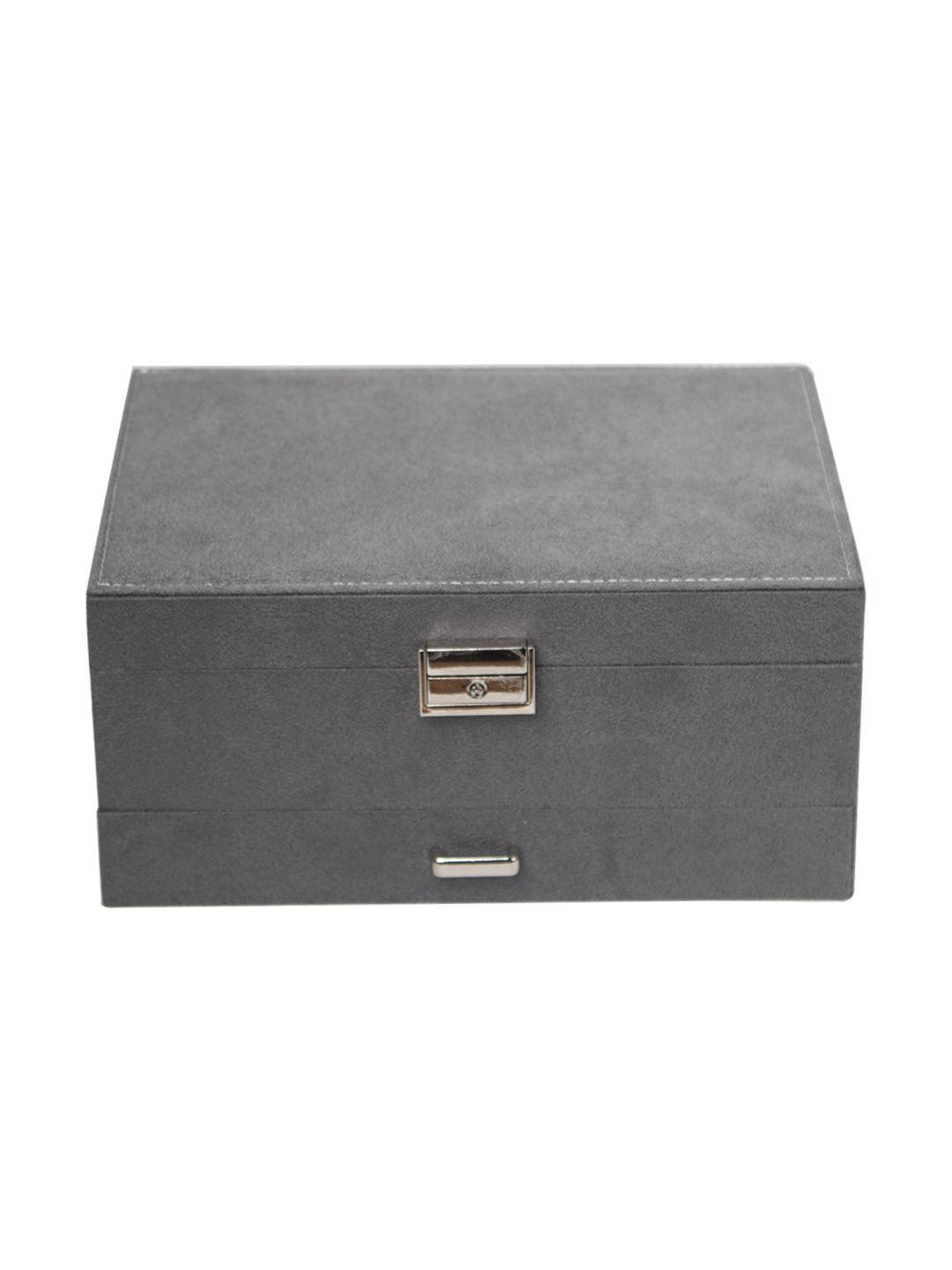 Velvet Grey Jewelry Storage Organizer