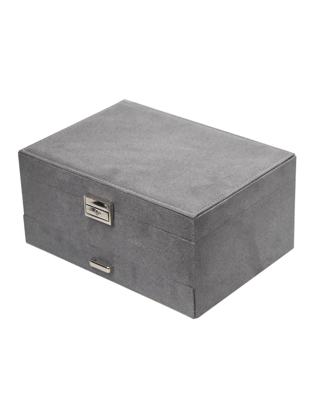 Velvet Grey Jewelry Storage Organizer