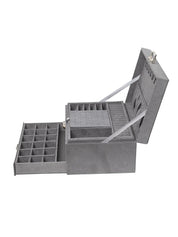 Velvet Grey Jewelry Storage Organizer