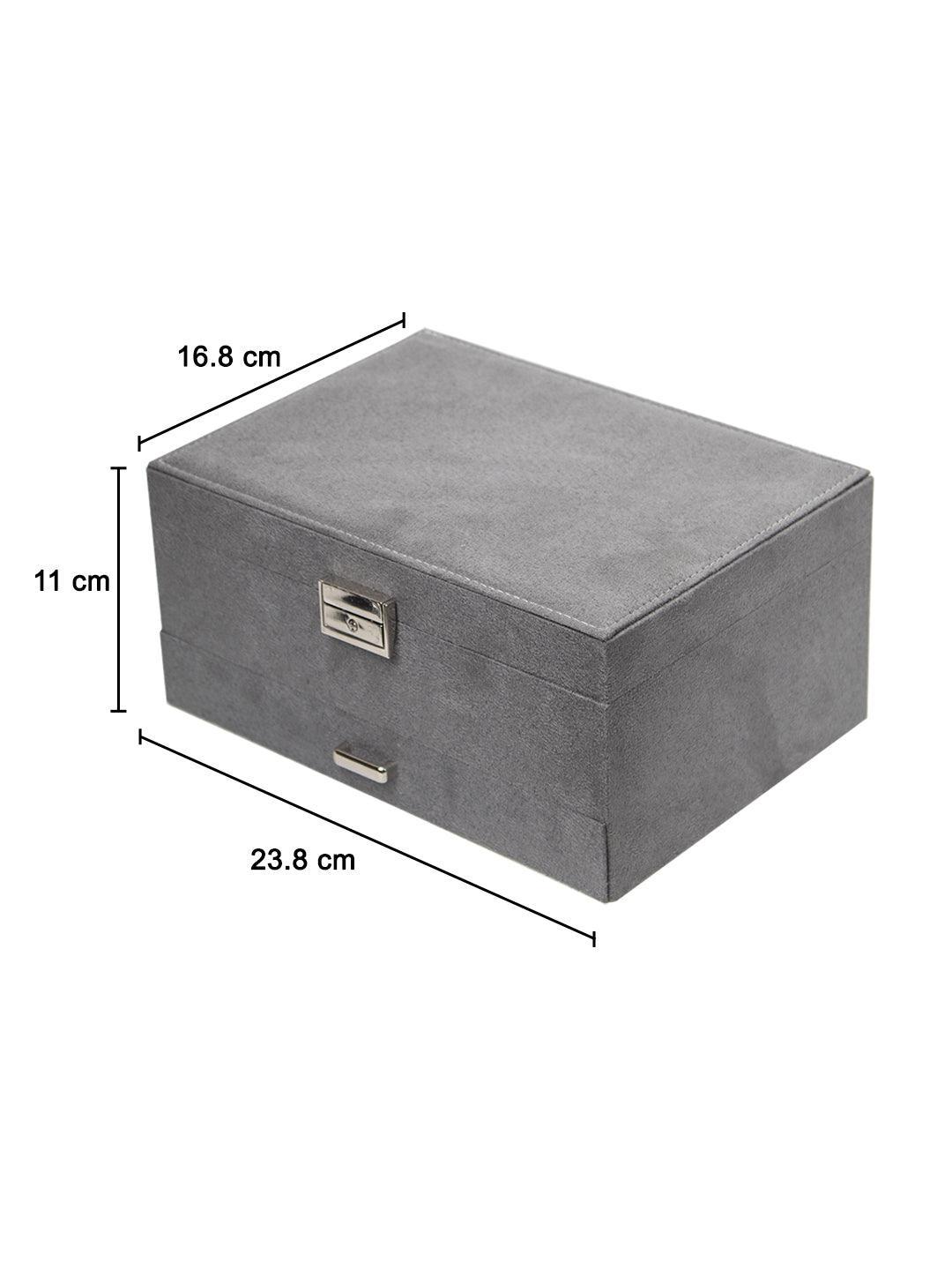 Velvet Grey Jewelry Storage Organizer