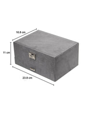 Velvet Grey Jewelry Storage Organizer