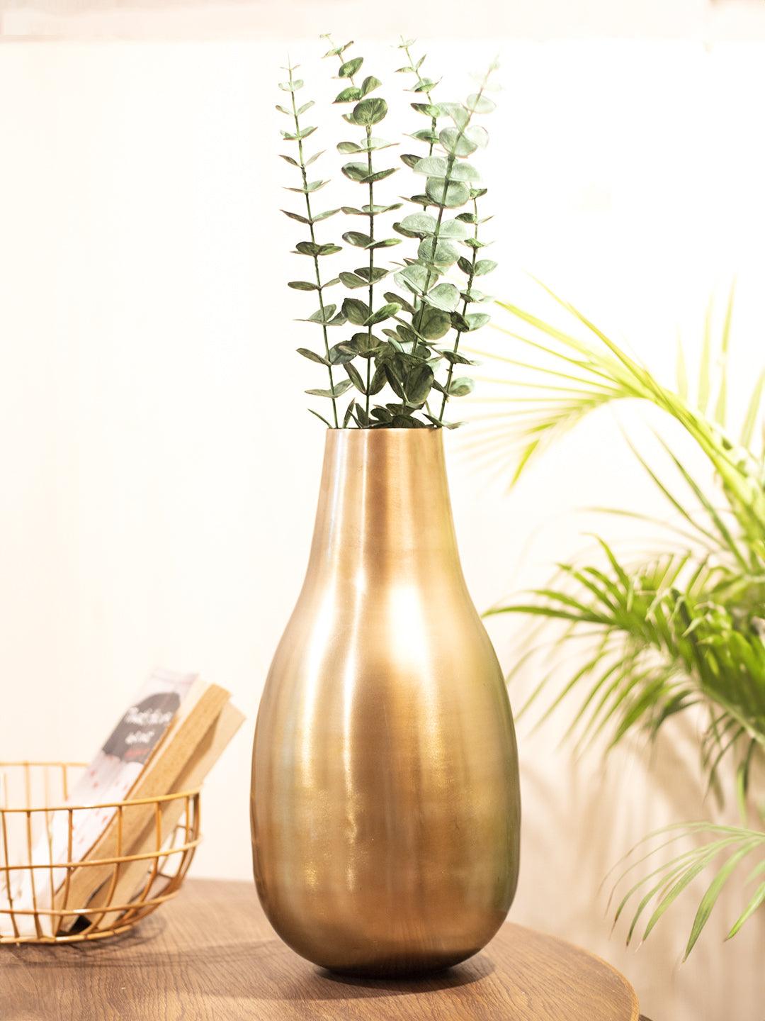 Gold Bottle Flower Vase  - 1