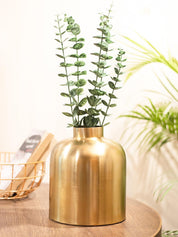 Gold Cylindrical Flower Vase  - 1