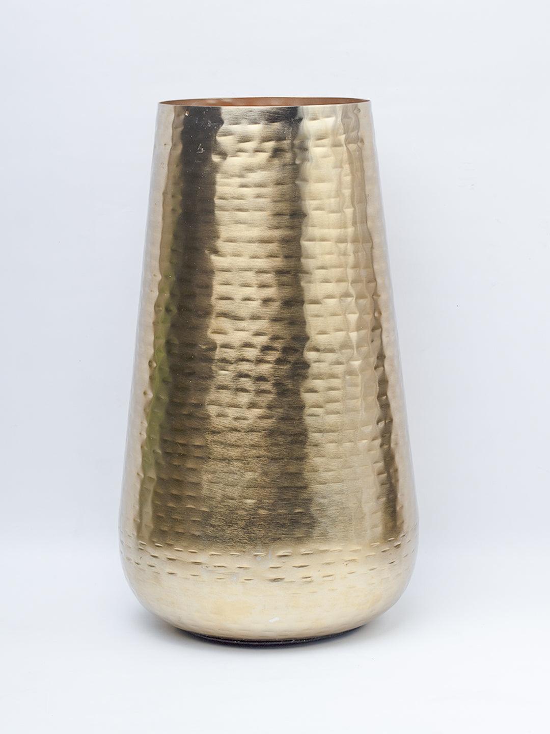 Gold Cylindrical Flower Vase  - 2