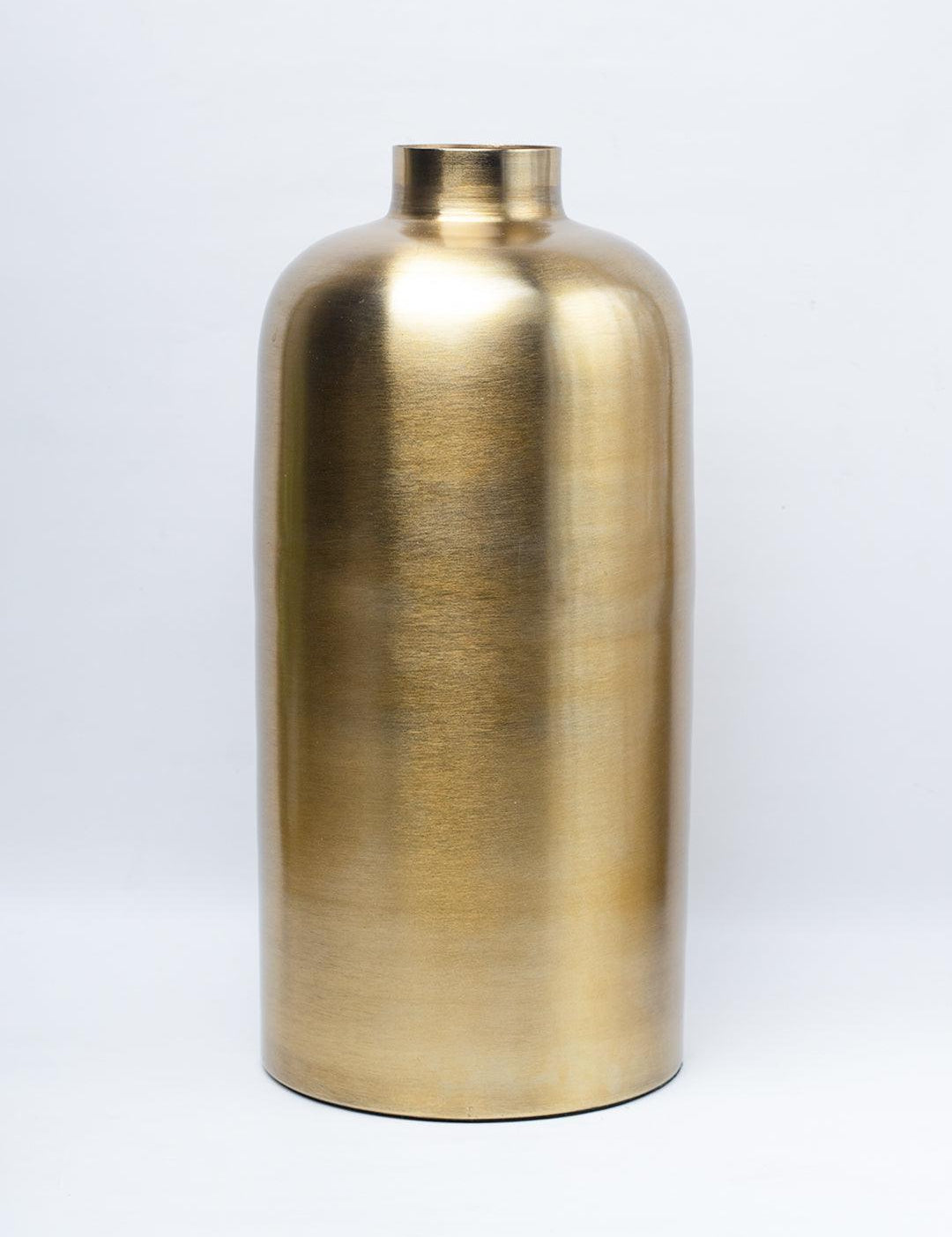 Gold Cylindrical Flower Vase  - 2