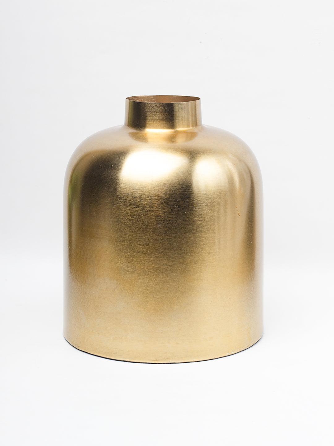Gold Cylindrical Flower Vase  - 2