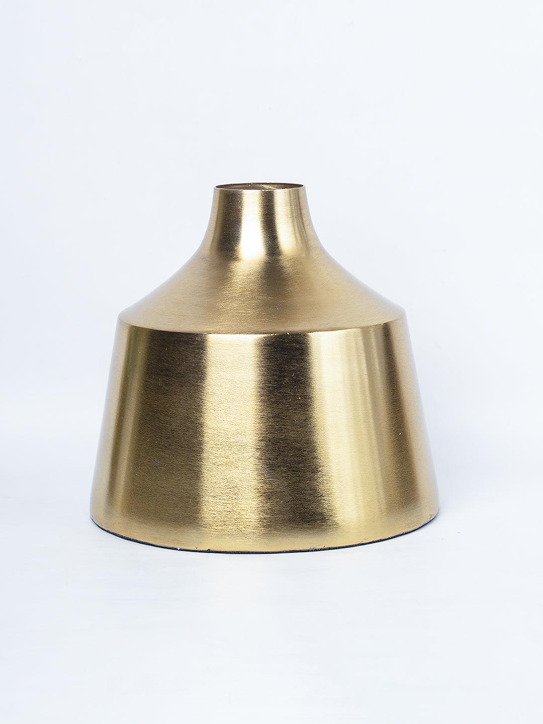 Gold Cylindrical Flower Vase  - 2