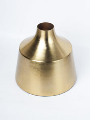 Gold Cylindrical Flower Vase  - 3