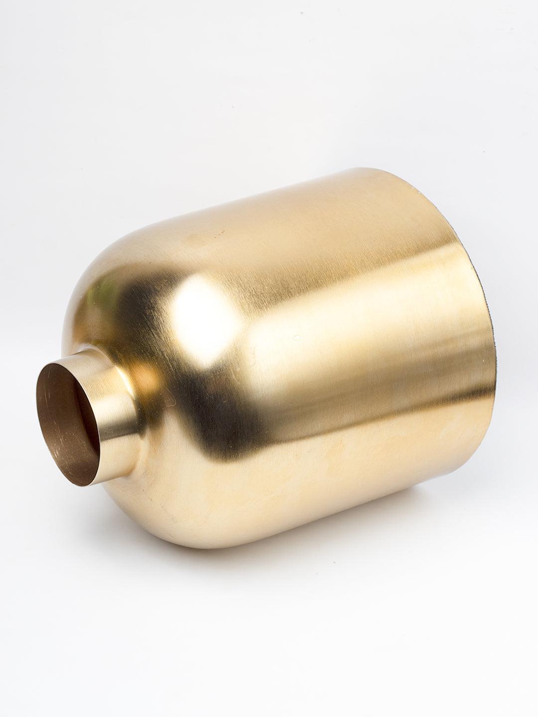 Gold Cylindrical Flower Vase  - 4