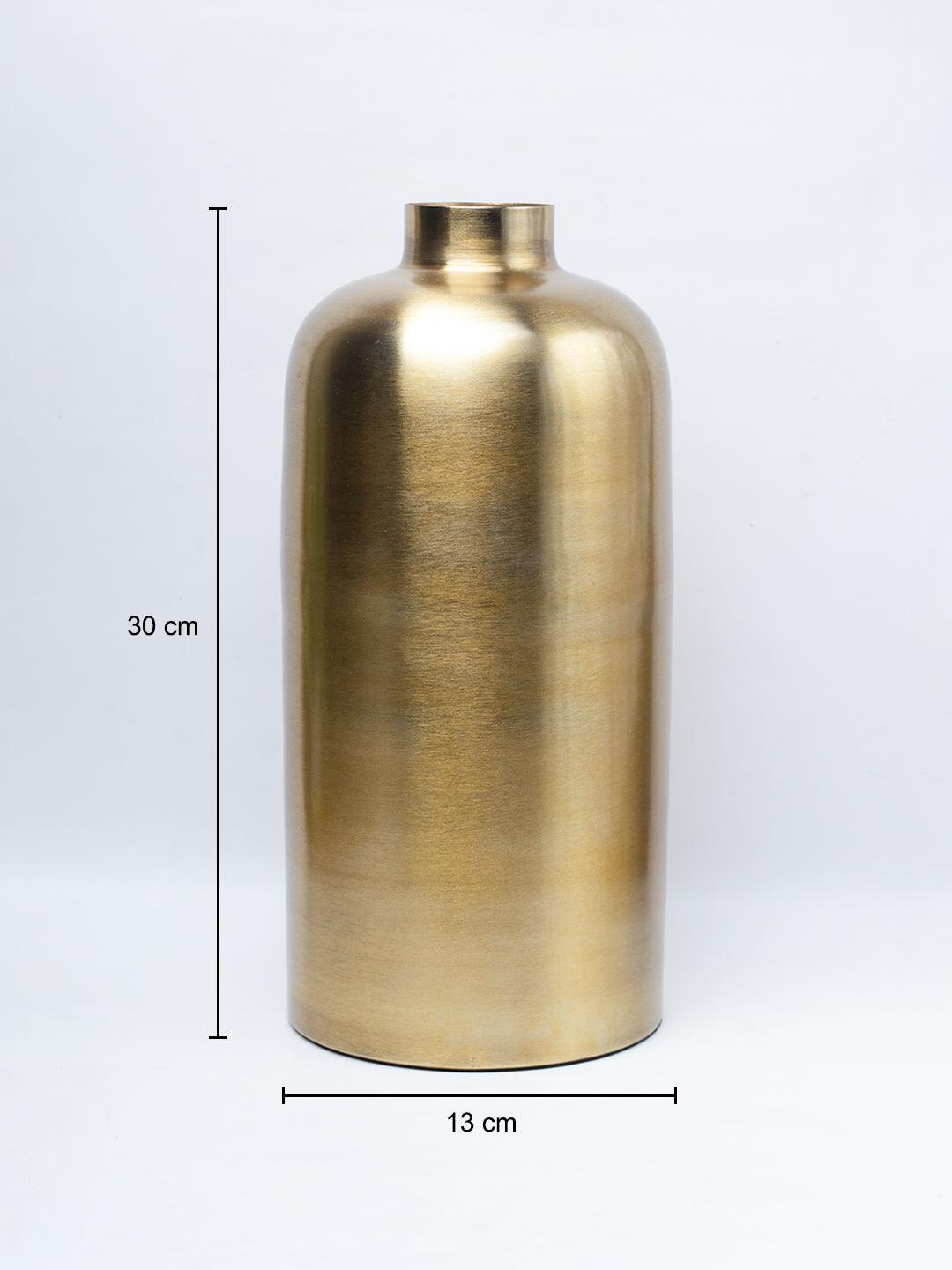 Gold Cylindrical Flower Vase  - 5
