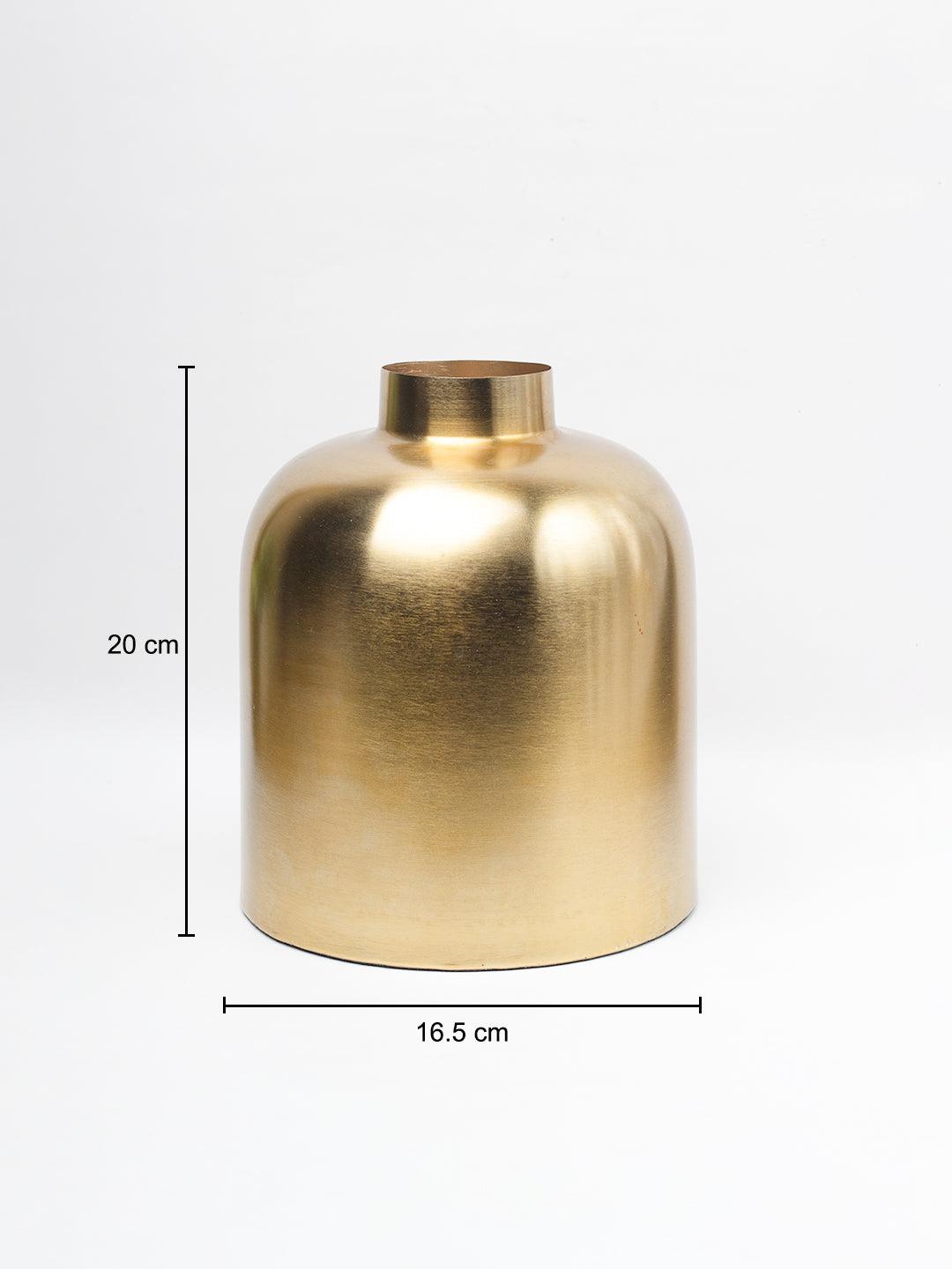 Gold Cylindrical Flower Vase  - 5