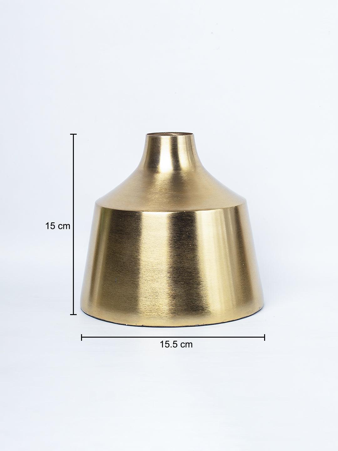 Gold Cylindrical Flower Vase  - 5
