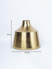 Gold Cylindrical Flower Vase  - 5